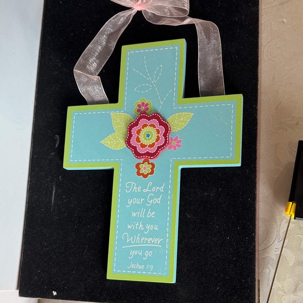 Hobby Lobby Blue and Green Cross Wall Decor - Picture 2 of 7